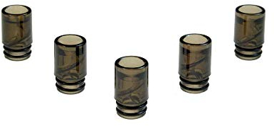 Armerah Anti Spit Back 510 Drip Tip eCig Mouthpiece Short/Medium Plastic/Opaque 5 Pack Black