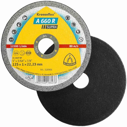 25 x Klingspor A 660 R Trennscheiben, 125 x 1 x 22,23 mm gerade