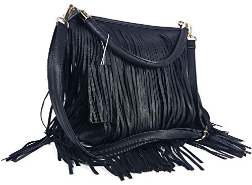 GFM Tracolla in ecopelle morbide frange (Stile 3-F1618-KL-00)