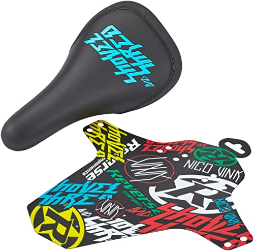 Reverse Nico Vink Shovel & Shred MTB FR Downhill Fahrrad Sattel schwarz/blau