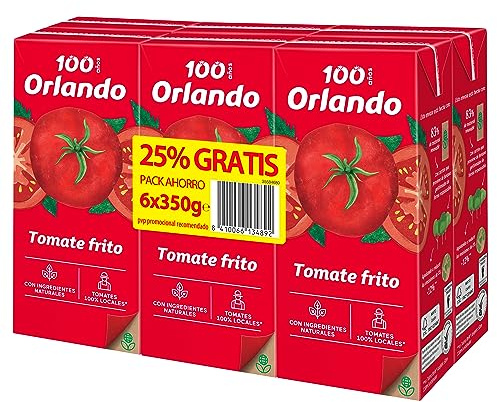 ORLANDO tomate frito Pack 6 Brik x 350g