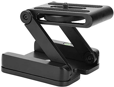 Z-Flex-Neigekopf, Aluminiumlegierung, zusammenklappbar, Z-Form-Neigekopf, Schnellwechselplatte für DSLR-Kamera, Camcorder, Stativ, Gleitschiene