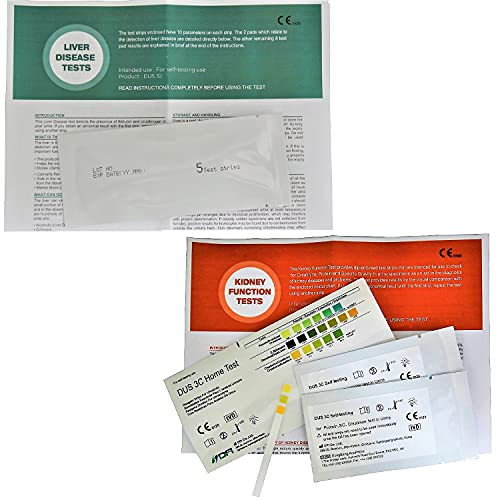 5 x Liver Disease Function Tests + 5 x Kidney Function Urine Health Check Tests