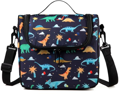 Chase Chic Lunch Bag for Boys, Insulated Kids Lunch Bag with Bottle Holder, Lightweight Lunch Box Leak-Proof Cooler Bag, Kids Lunch Tote Organizer for Daycare School, Dinosaur