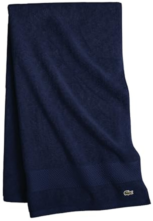 Lacoste Heritage Supima Cotton Bath Towel, Navy, 30 x 54