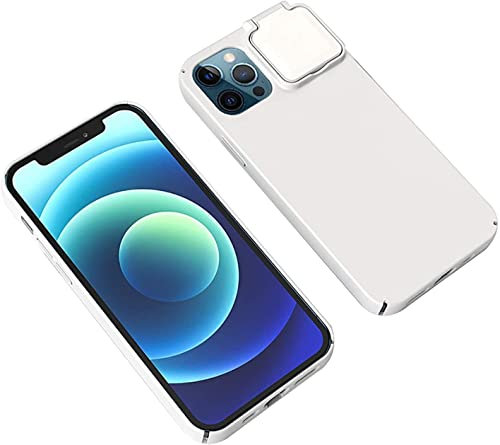 KAPPDE Case for iPhone 12 Pro Max, with Built in Selfie Ring Light, Ultra-Thin Fashion Lady Mobile Phone Cover for iPhone12 Pro Max (Color : White)