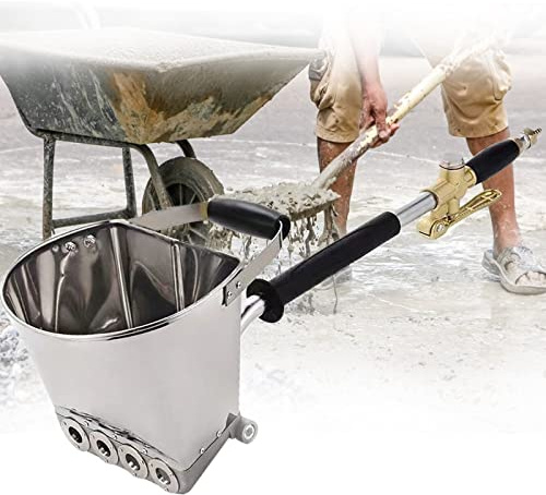Cement Mortar Spray Gun Plaster Sprayer Hopper Gun Aluminium Watering Can Is Durable with 4 Jet Hopper Plaster Concrete Cement Sprayer Advanced Technology Is Easy To Operate