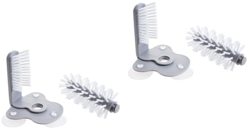 MAGICLULU 2pcs Suction Cup Brush for Mugs Lazy Cup Brush Dual-sided Cleaning Glassware Cleaner