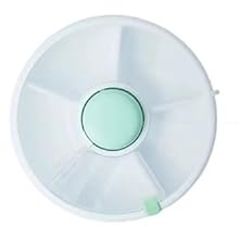 Funmo Snack Spinner mit Handschlaufe, Snackbox Rotierende Aufbewahrung Snackschale mit Deckel und Fächern Snackteller Melone Süßigkeiten Samen Organizer Tragbare Snackbehälter für Kinder, Grün