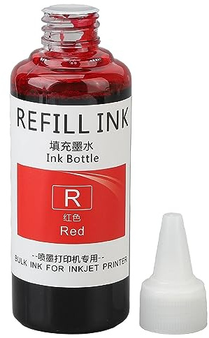 Egg Stamp Ink Mehrzweck-100-ml-Stempel-Nachfülltinten-Spitzenapplikator (Rot)