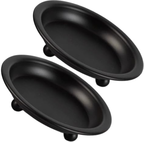 HAWILLOSCH 2pezzi Portacandele Colonna Vassoi Portacandele in Metallo Piatto Per Candele Decorativo Vassoio Rotondo Adatto Per Inaugurazioni Di Casa Matrimoni Compleanni e Feste