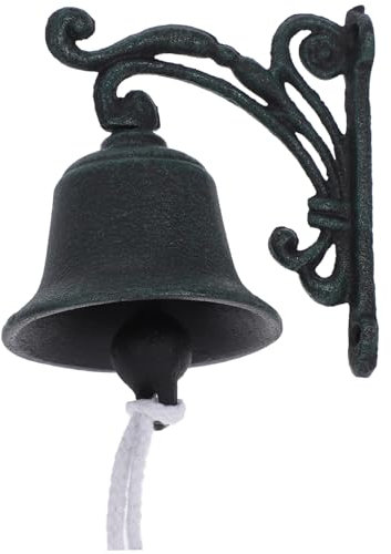 Cabilock Rustikale Wandglocke Aus Eisen Vintage Türklingel Für Innen Und Außenbereich Dekorative Aufhängungsglocke Für Haus Boot Und Garten