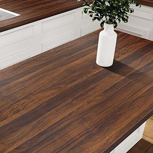 Stickyart Pellicola Adesiva per Mobili Legno Marrone Scuro 30cm x 400cm Carta da Parati Vintage Rivestimento Parete Carta da Parati Cucina Impermeabile Rimovibile per Cucina Bagno Mobili Armadi