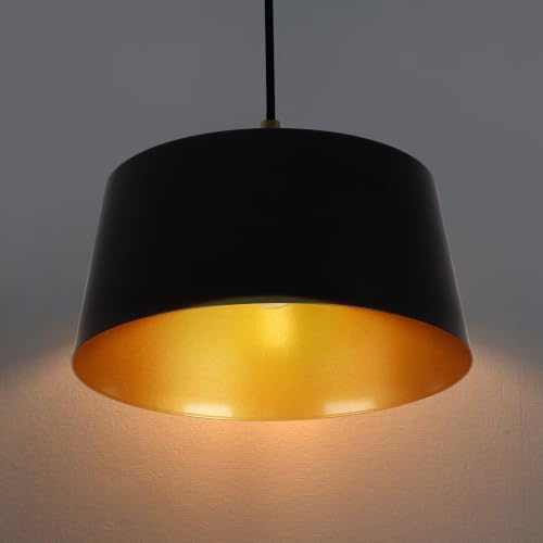 bomiel Moderne Pendelleuchte Schwarz Messing Ø25 cm, Metall E27 | Deckenmontage · Höhenverstellbar bis 150 cm · Max. 60 W · Für Esstisch oder Kücheninsel · Leuchtmittel nicht enthalten