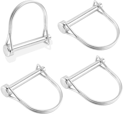 Pipe Folding Cotter Pins, 4.5 x 45 mm, D Shaped Coupling Pin, Spring Steel Locking Bolts, with Locking Locking Pin, for Farm Trailers, Farm