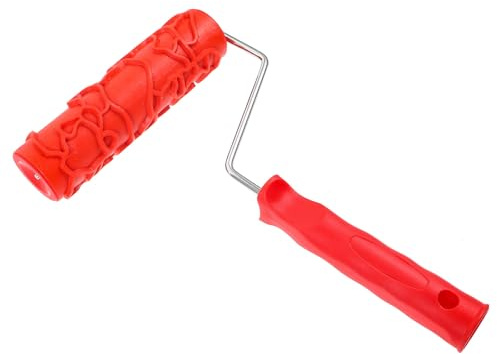 Yardenfun Rullo per Pittura a Motivi da 7 Pollici con Texture Decorativa in Gomma Rullo per Cartongesso con Texture Impugnatura Ergonomica per Uso Professionale e Fai da Te
