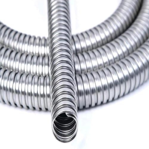 Stainless Steel Corrugated Conduit,1 Metre Flexible Metal Hose For Wire Protection, Cable Sheathing Electrical Installations,Wire Guard Tube,Inner Diameter(10mm)