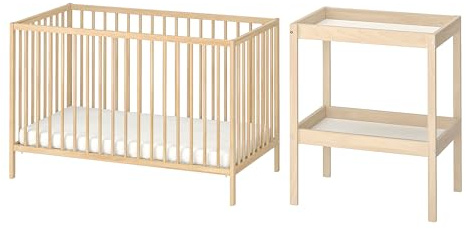 ProTuning SNIGLAR 2-teiliges Babymöbel-Set, Buche, 60 x 120 cm