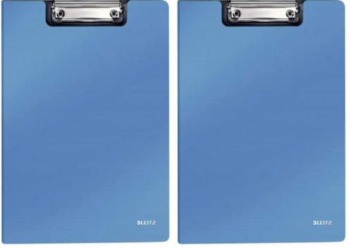 Leitz Klemmmappe, A4, Hellblau, Polyfoam, Solid, 39621030 (Packung mit 2)