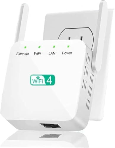 2026 WiFi Extender, WiFi Booster, WiFi Repeater, Covers Up to 4500 Sq.ft and 55 Devices, Internet Booster - with Ethernet Port, Quick Setup, Home Wireless Signal Booster（White）