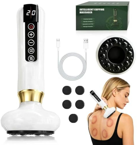 TZEKING Schröpfgerät Elektrisch,Cellulite-Massagegerät,12 Gängen Schröpfgerät Zur Reinigung Der Meridiane,für Bauch Taille Arme Beine