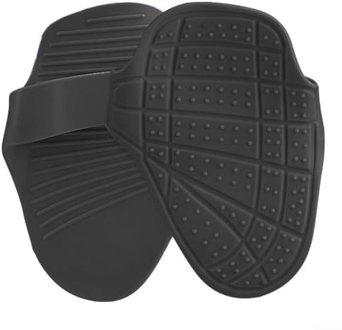 Poignées pour stations de traction et sols de gym avec base en silicone absorbant les chocs et adaptation du contour de la paume (noir)