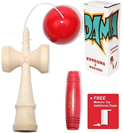EasY FoxY ToY Kendama Mokuru Original Holzspielzeug; Geschicklichkeits Spiele Drinnen & Draußen Für Kinder ab 6 Jahren; Geschenke Für Jugendliche; Konzentrationspiele, Ahds Stresskiller