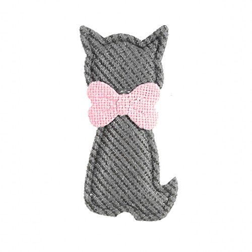 10 Applikationen Zierapplikation Katze Kätzchen mit Fliege, 23x44mm, Farbwahl