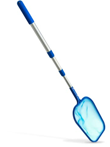 Crystals® Swimming Pool Debris Leaf Skimmer With Three Way Telescopic Mesh Net Cleaning Pole