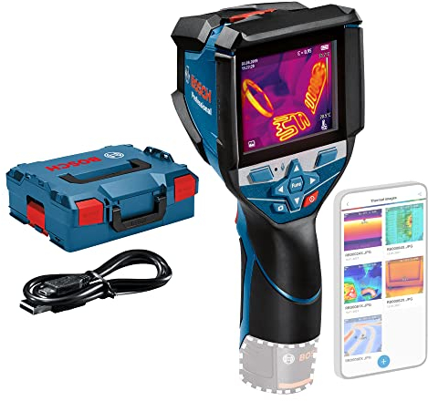 Bosch Professional 12V System Wärmebildkamera GTC 600 C (ohne Akku und Ladegerät, mit App-Funktion, Temperaturbereich: -20 °C bis +600 °C, Auflösung: 256 x 192 px, in L-Boxx)