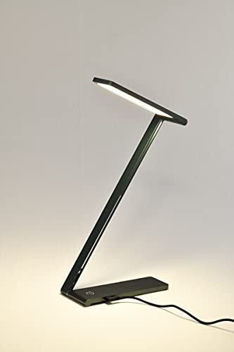 Woward Augenschutz LED Schreibtischlampe 12W Grün Stufenlos Dimmen 4000K USB leicht & stabil & Ultradünne
