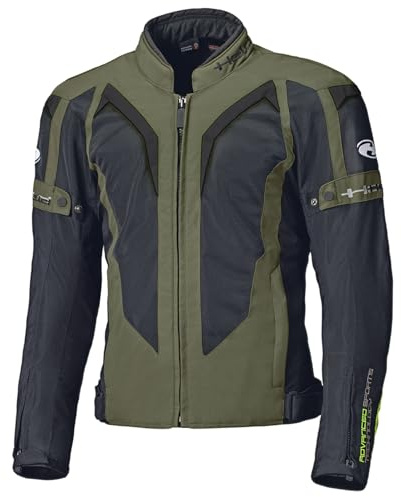 Hjäld män Sonic II Mesh motorcykel textiljacka motorcykeljacka (1-pack), Grön svart, 3XL