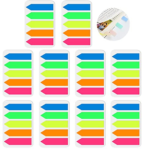 1000 Piezas Marcapaginas Adhesivos, Índices Autoadhesivos de Colores, Notas Adhesivas Índices, Marcadores De Página, Notas Autoadhesivas, 45x12mm