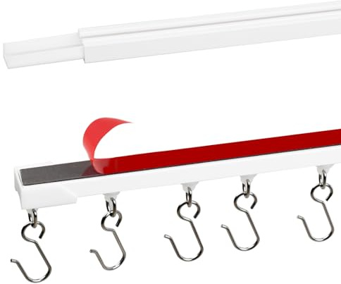 KXLife Self Adhesive Ceiling & Wall Curtain Track 12 FT, Curtain Track Ceiling Mount, Adhesive Curtain Rods No drilling, Screws or Tools, Curtain Rail Track No Damage