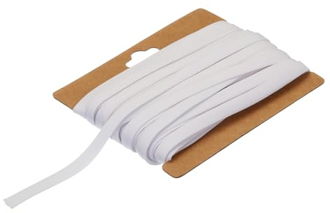QUARKZMAN 1/4 Doppelt Gefaltetes Schrägband Baumwolle Kontinuierliches Bias Klebeband für Nähen Säumen Quilten Saum Binden Handwerk (Weiß 12 Yards)