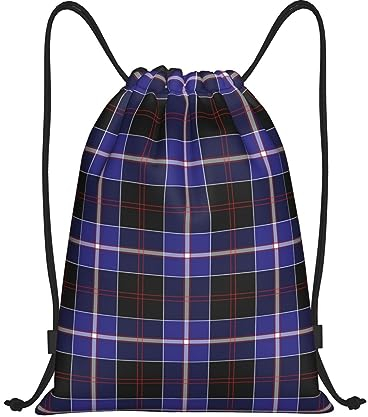 KWQDOZF Mochila con cordón Bolsa de cuerdas Selkirk Tartan Sackpack para deportes gimnasio pequeño