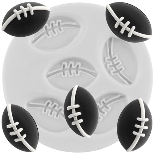 MINFEIDMS Ball Silicone Moulds Rugby Chocolate Fondant Moulds | Sugar Cake Decorating Cupcake Topper Gum Paste Candy Polymer Clay