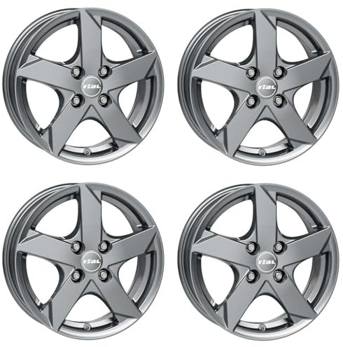 4x Rial Felgen Alufelgen Kodiak 5.5Jx14 ET47 4x100 graphit kompatibel mit HYUNDAI i10