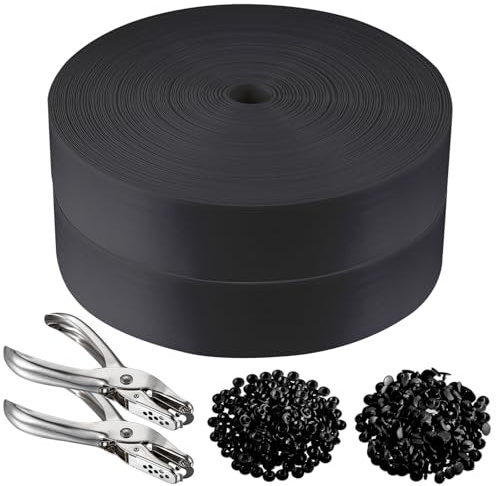 Chain Link Fence Privacy Strip, Privacy Fence, 492 ft. Fence Privacy Strip, (Includes 400 Clasps + 2 Hole Punch) Black，Suitable for Decks, patios,grates, Wire mesh and More.