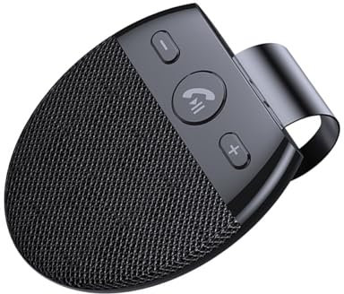 budiniao Kit de Coche Manos Libres Altavoz para vehículo inalámbrico ABS Coche inalámbrico Bluetooth 5,0 Altavoz Manos Libres Kit de Coche Manos Libres