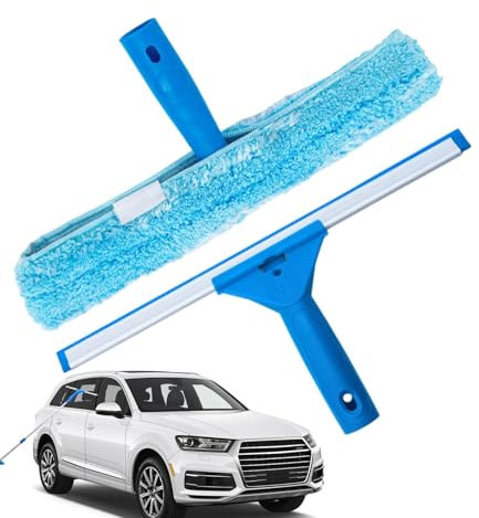 Limpiacristales Y Espátula, Kit De Limpieza De Ventanas, Espátula De Limpieza De Vidrios De Microfibra, Cepillo Y Espátula De Microfibra Para Uso Doméstico, Herramientas De Limpieza De Vidrios Para