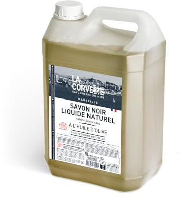 La Corvette - Sapone Nero Liquido all’Olio d’Oliva - Detergente Multiuso - Sgrassante e Smacchiante - 5L - ECOCERT Ecodetergente