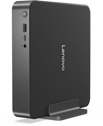 Lenovo IdeaCentre Mini Desktop (Intel Core 5 210H 8-Core, 16 GB RAM, 32 GB SSD, Thunderbolt 4, DisplayPort 1.4, RJ-45, HDMI 2.1, Wi-Fi 7, Windows 11 Home) - Luna Grey