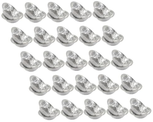 Mobestech Moules à Tartelettes aux Œufs en Tôle D'aluminium Lot de 400 en Aluminium Léger et Portable Moules Mini Tartelette Argentés pour Boulangerie et Restaurant