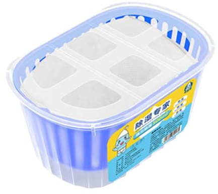 Boîte de déshumidification intérieure de 500 ml avec grande capacité | Absorbeur d'humidité de condensation | Alimentation respiratoire sûre pour salle de soins, chambre à coucher, salle d'étude, feu