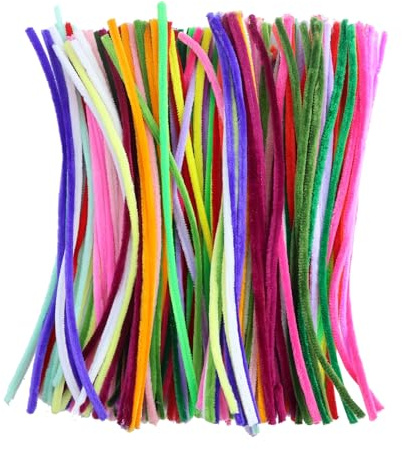 200 limpiadores de pipas de 30 cm x 7 mm para manualidades, limpia pipas para manualidades, limpiador de chenilla multicolor para pipa, alambre de chenilla flexible, decoración, proyectos de bricolaje