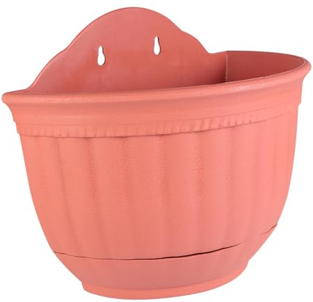 GANAZONO Fioriera Mezza da Parete in Plastica con Effetto Sospeso Drainante per ed Esterni per Balcone e Resistente e Traspirante Dimensioni