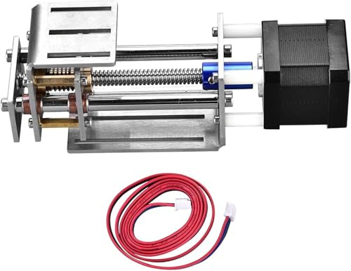 Werkzeuge Kompatibel mit CNC-Schlitten, CNC-Linearschienenschlitten, Edelstahl, Z-Achsen-Schlitten, 60 mm, DIY-Fräsen, Linearführungsschiene, 2-Phasen-4-Draht-Schrittmotor, Linearführungen