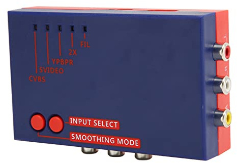 ANGGREK Convertidor de Interfaz Multimedia HD para RetroScaler2x Latencia Cero 480p60 Salida 240p 480i a 480p 576p para N64 con Modo de Paso (BLUE)