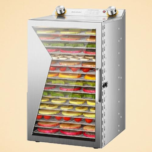 PweKzxt DéShydrateur Alimentaire, Grand DéShydrateur Alimentaire Commercial, SéChoir à Viande SéChéE en Acier Inoxydable, avec Minuterie De 12 Heures D